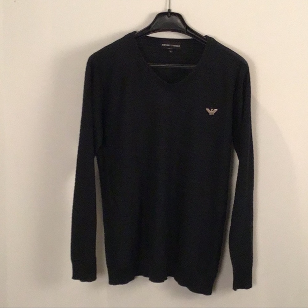 Emporio Armani made in Italy crew neck sweater Size XL very slim fit